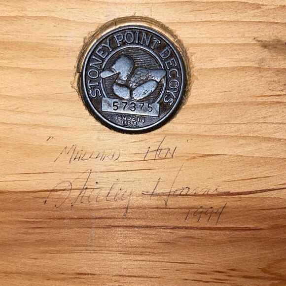 Vintage 1994 Stoney Point Decoy – Mallard Hen, Signed & Numbered #57375 - Picture 4 of 4